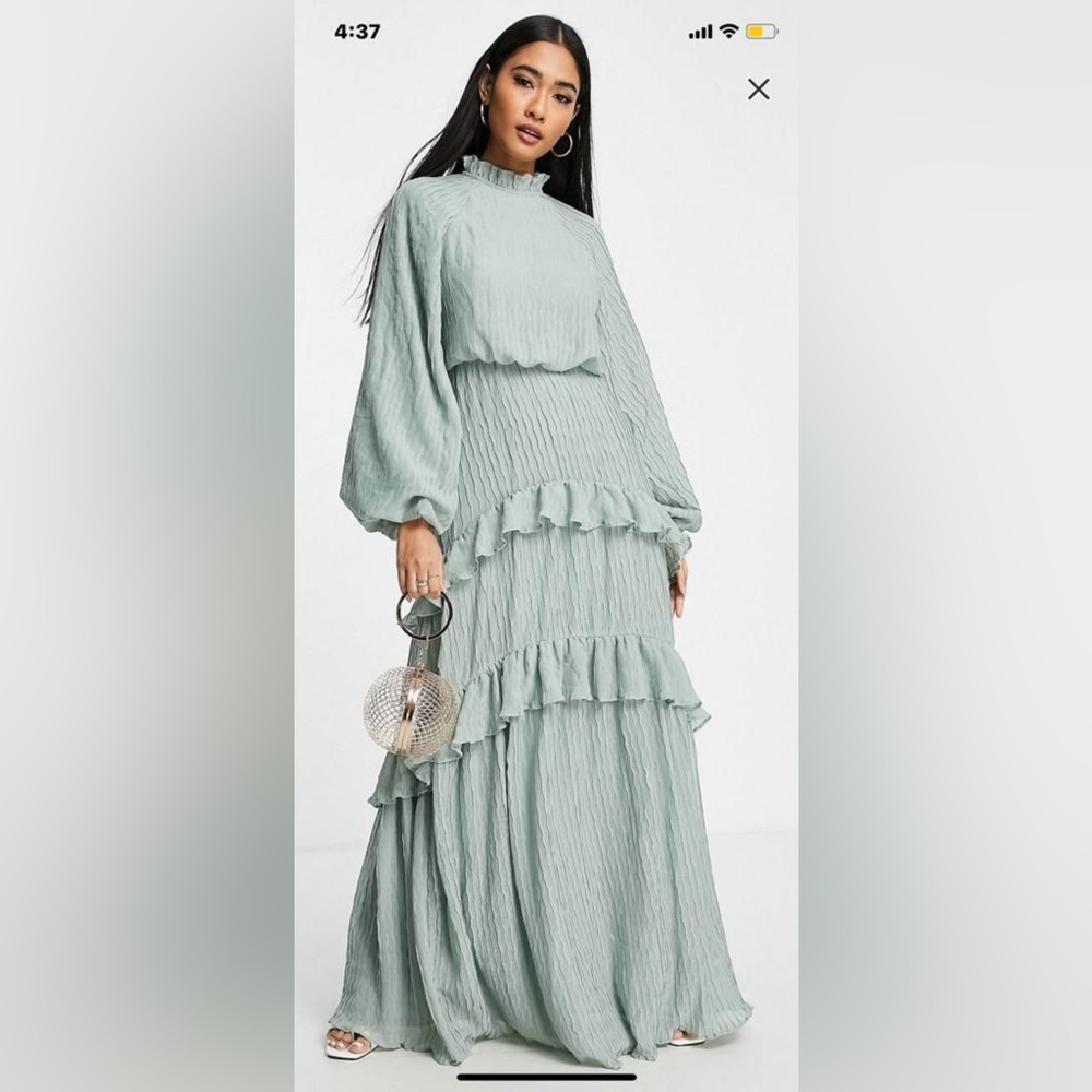 High neck maxi dress